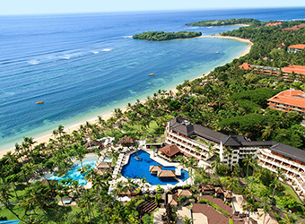 alt="aerial view of Nusa Dua Beach Hotel"