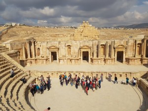 Ancient Roman Amphitheatre in Jerash
