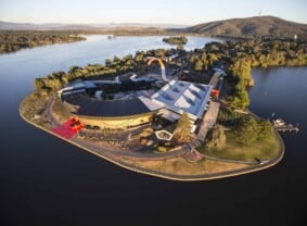 Aerial view of the National Museum of Australia, Canberra, Australian Capital Territory, Australia | TravelManagers Australia