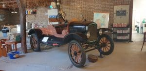 Model T Ford on display in the Information Centre in Wildflower Shoppe, near Wave Rock Hyden