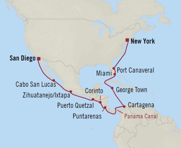 Cruise itinerary: