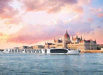 views of elegant European cities, bridges, and riverside scenery