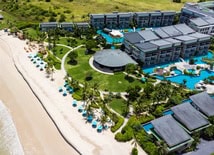 Areial shot of resort