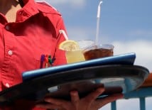 Ocean Cruising - pictured drink service