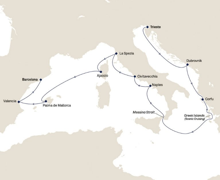 Cruise itinerary: