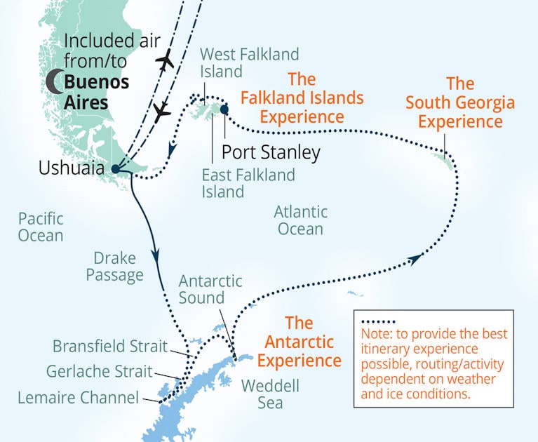 Cruise itinerary: