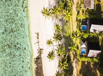 An aerial view of Tambua Sands Beach Resort