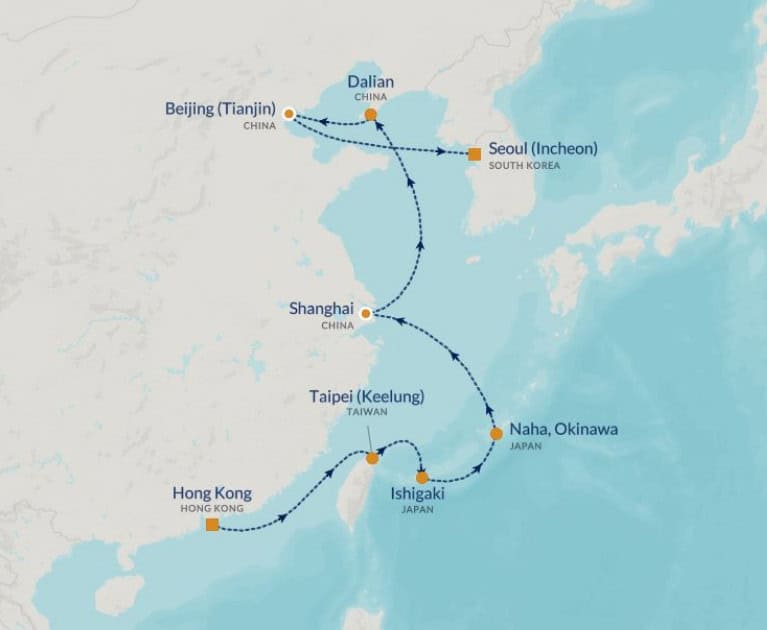 Cruise itinerary: