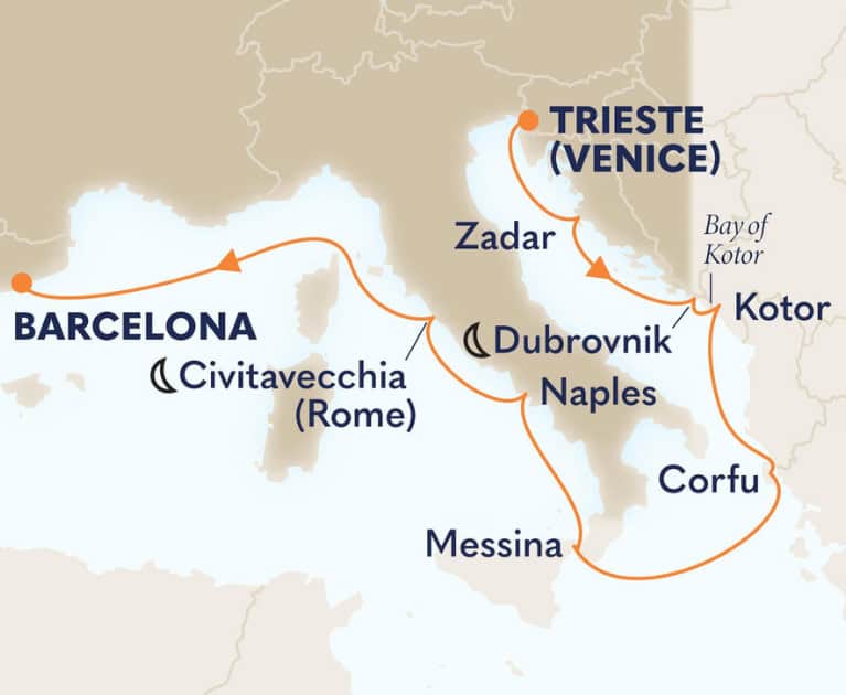 Cruise itinerary: