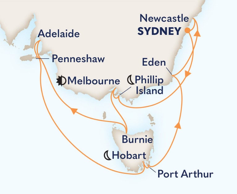 Cruise itinerary: